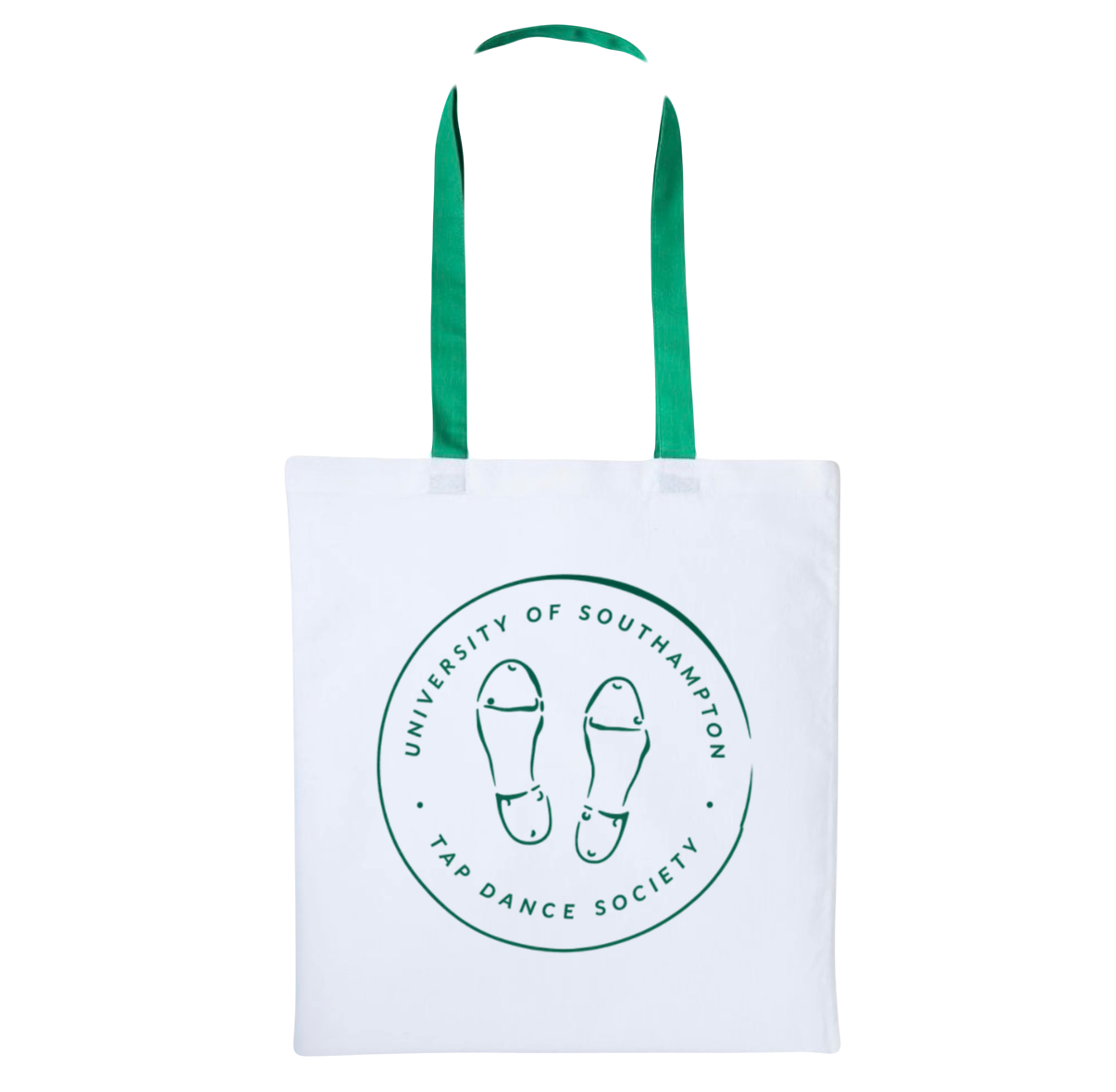 White/Green Varsity Tote Bag 
